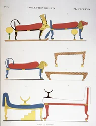 Coleção de camas do Antigo Egito, 1839-45